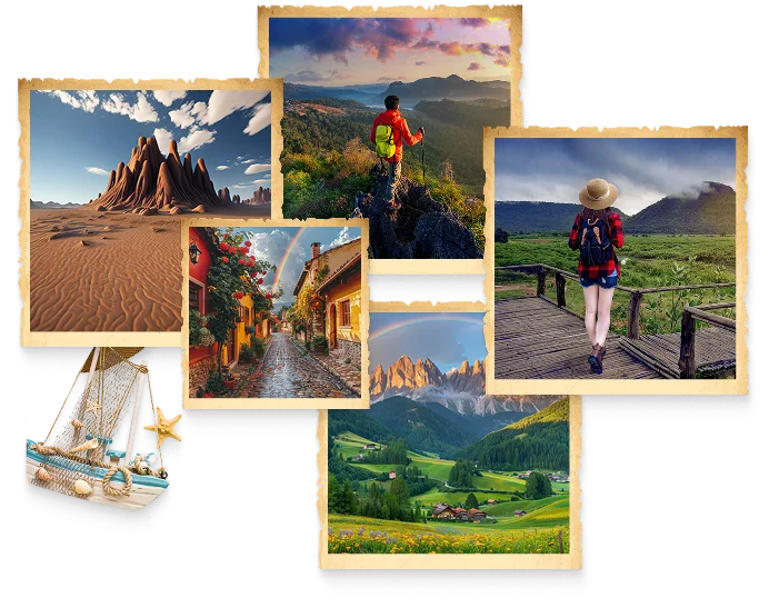 travel collage